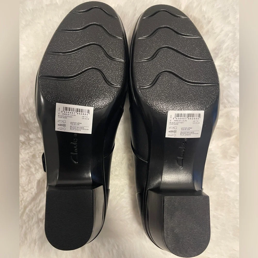 Clarks Women's Emslie Lulin Mary Jane Pump Black Size 9 1/2 M NWT - Picture 8 of 13